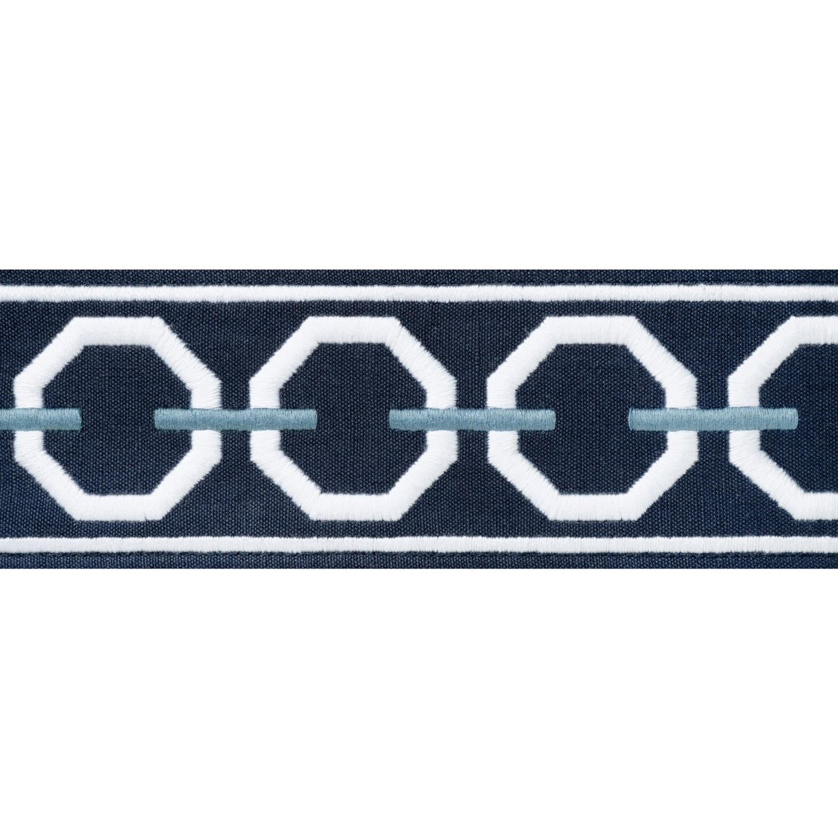 Thibaut Katonah Tape Navy And Sky Trim