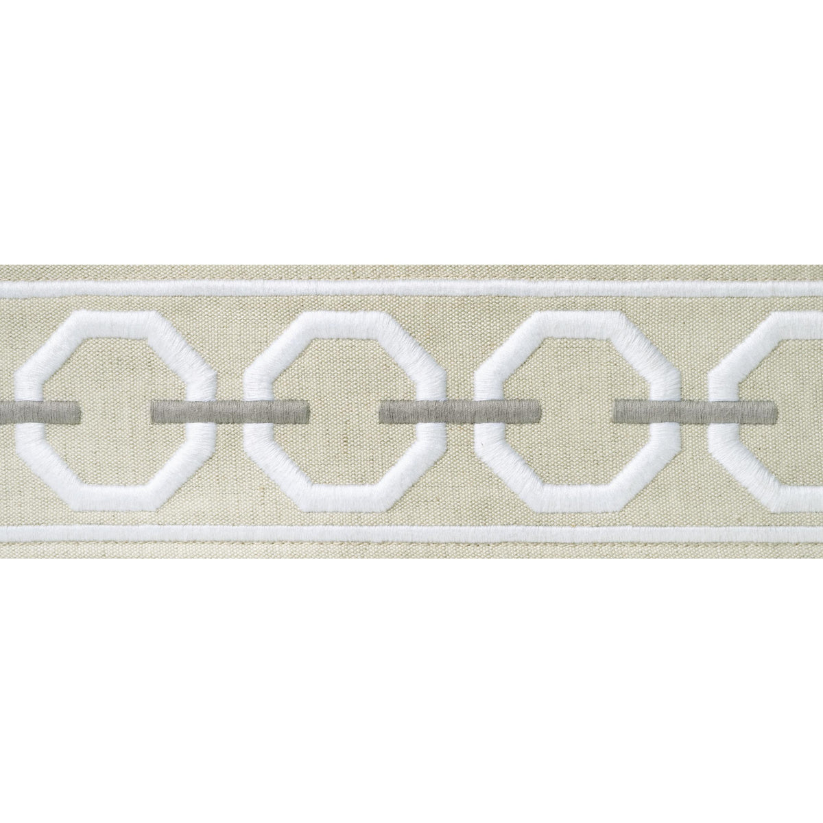 Thibaut Katonah Tape Linen And Nickel Trim