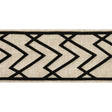 Thibaut Summit Applique Tape Black On Linen Trim