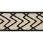 Thibaut Summit Applique Tape Black On Linen Trim