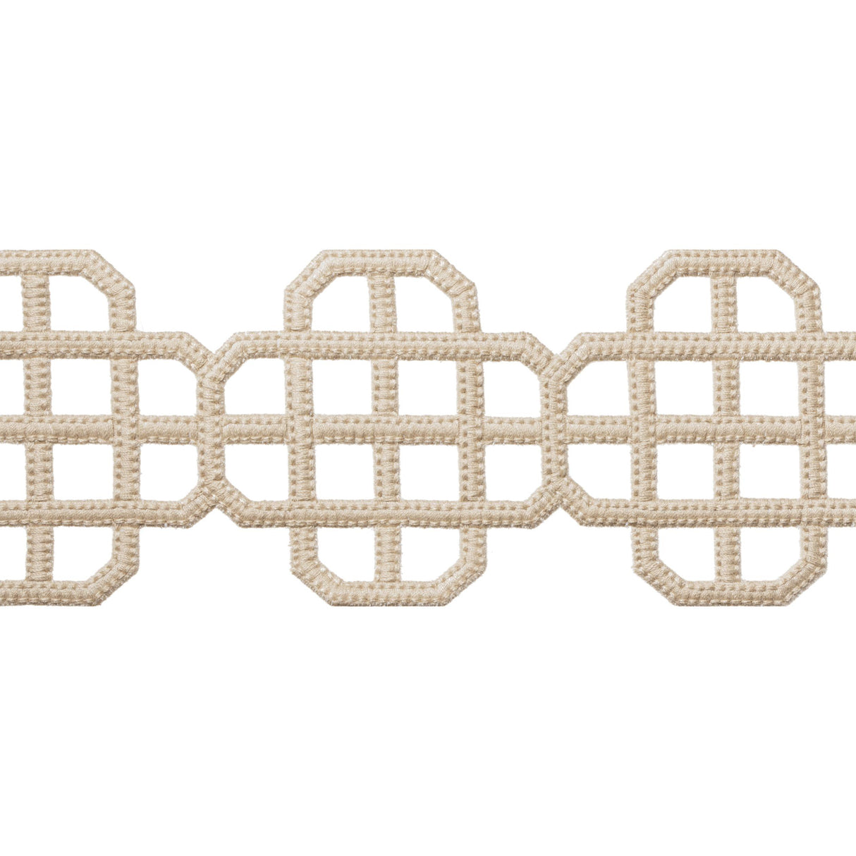 Thibaut Fret Applique Linen Trim