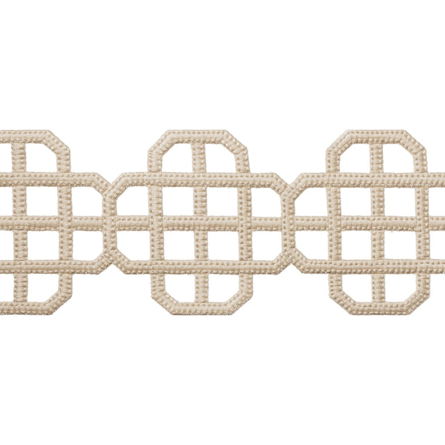 Thibaut Fret Applique Linen Trim