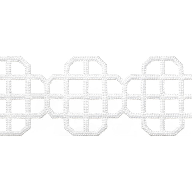 Thibaut Fret Applique Snow White Trim