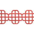 Thibaut Fret Applique Coral Trim