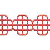 Thibaut Fret Applique Coral Trim