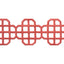Thibaut Fret Applique Coral Trim