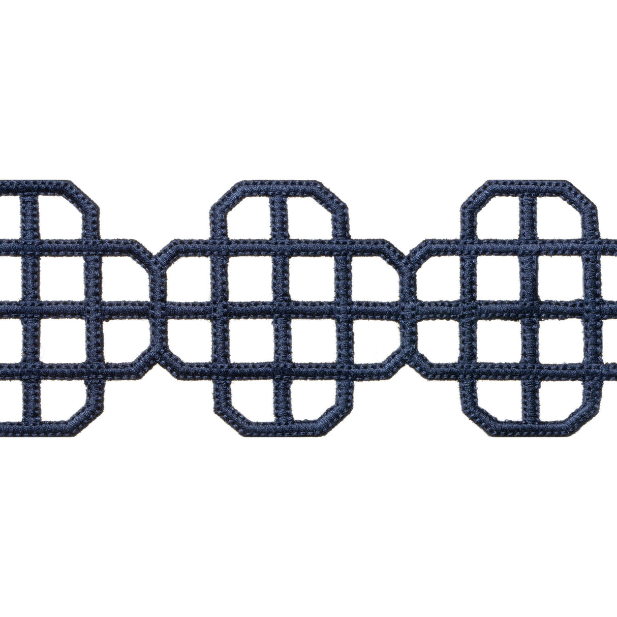 Thibaut Fret Applique Navy Trim