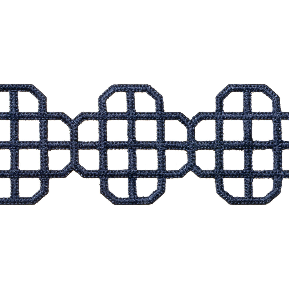 Thibaut Fret Applique Navy Trim