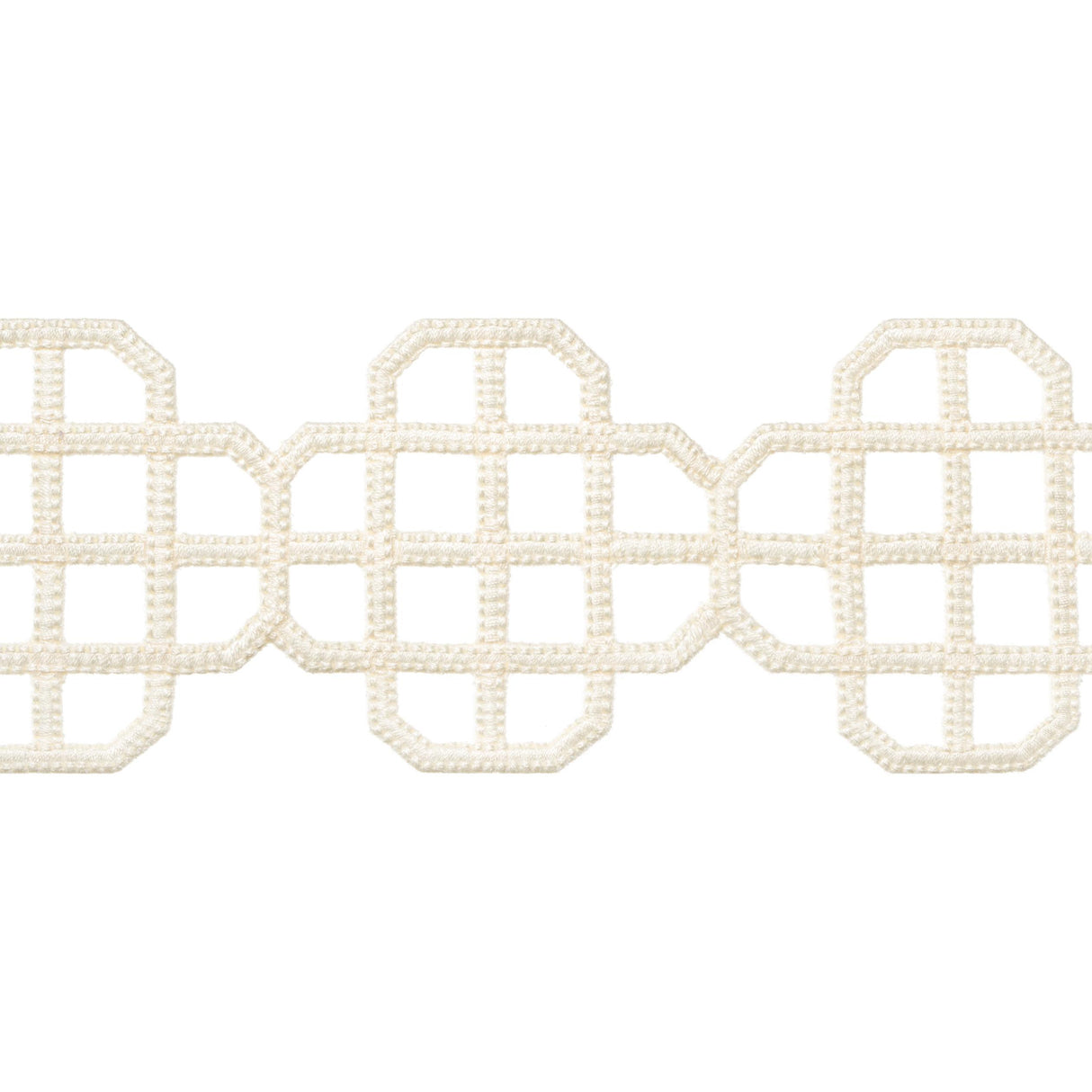 Thibaut Fret Applique Ivory Trim