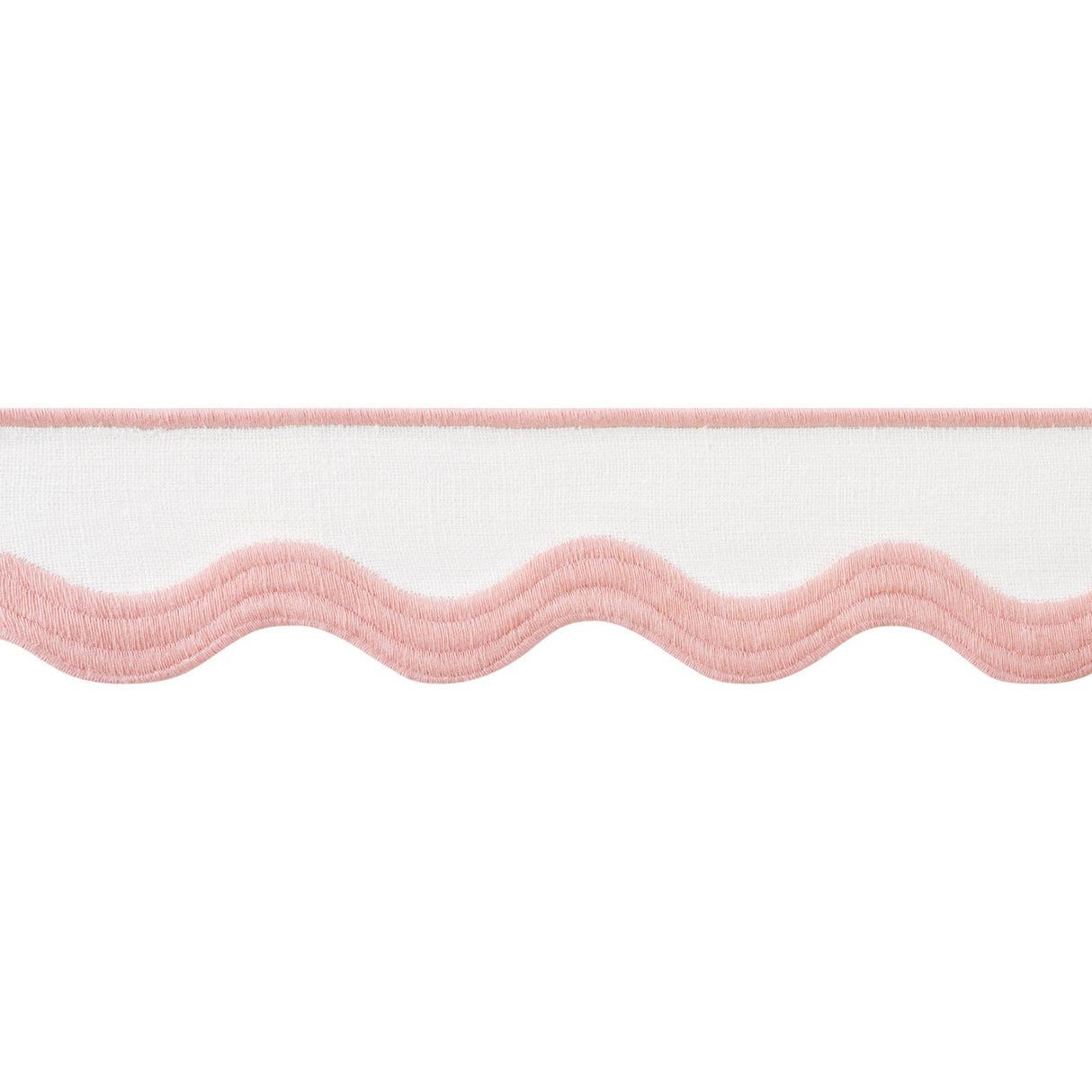 Thibaut Wave Tape Blush On White Trim