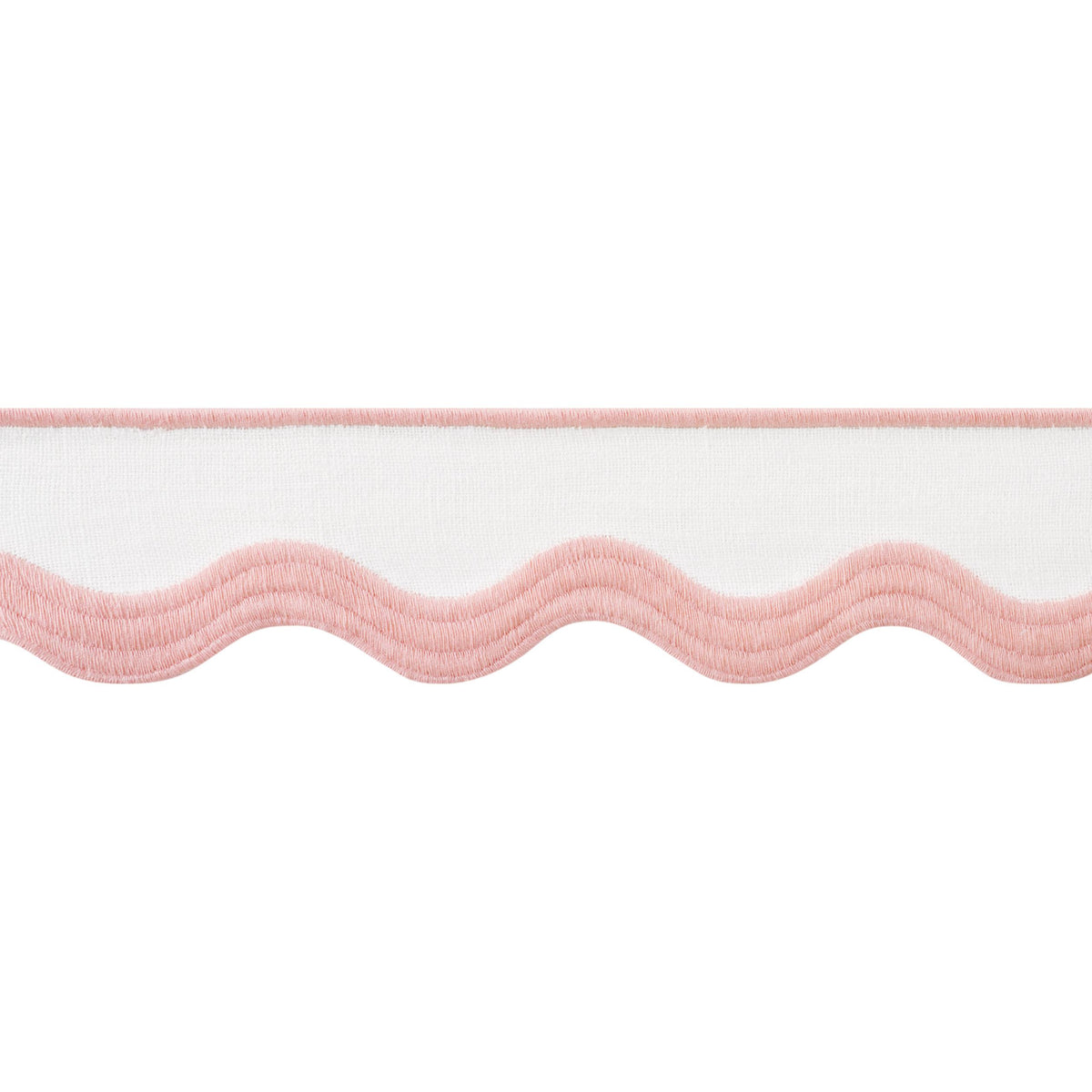 Thibaut Wave Tape Blush On White Trim