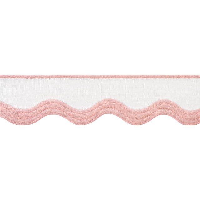 Thibaut Wave Tape Blush On White Trim