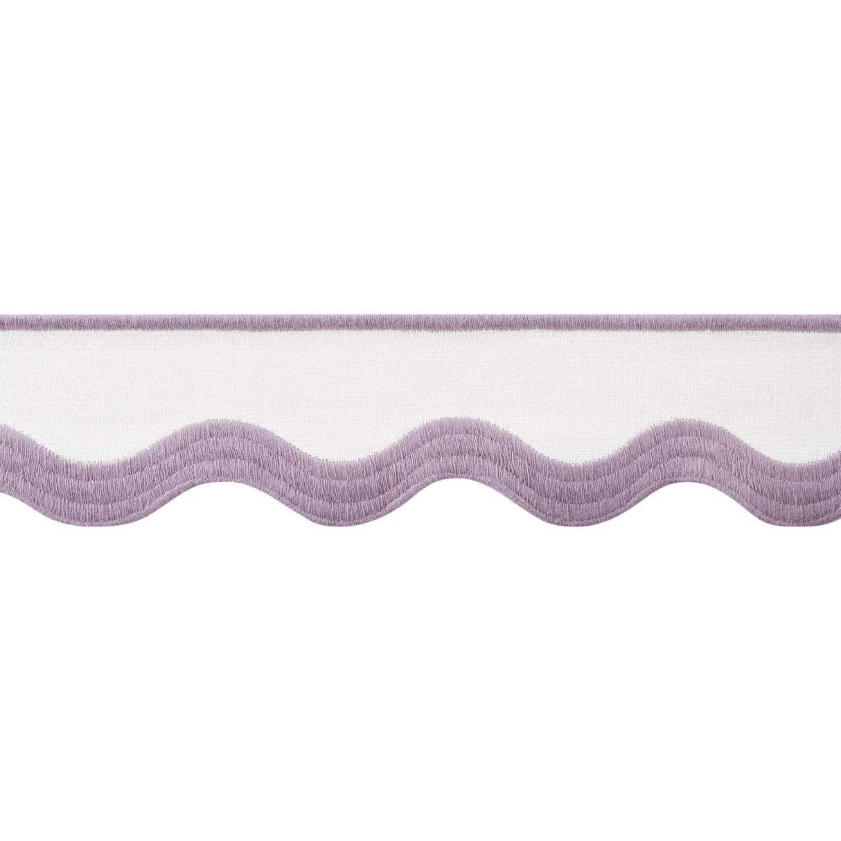 Thibaut Wave Tape Lilac On White Trim