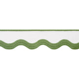 Thibaut Wave Tape Leaf On White Trim
