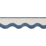 Thibaut Wave Tape Cadet On Linen Trim