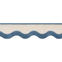 Thibaut Wave Tape Cadet On Linen Trim