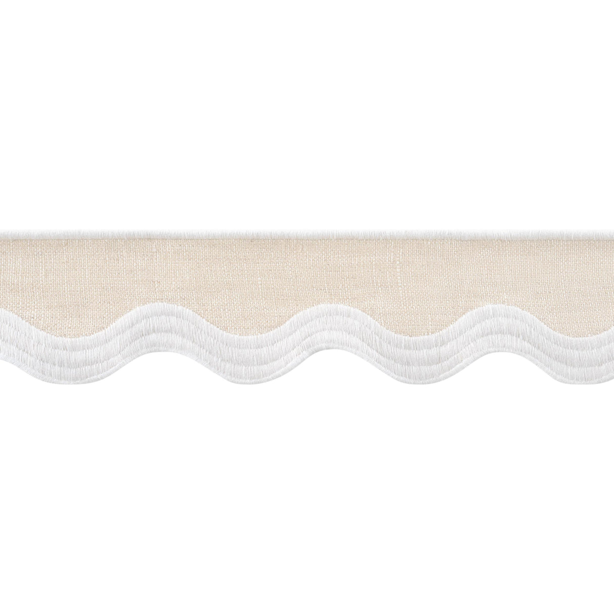 Thibaut Wave Tape White On Linen Trim