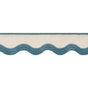 Thibaut Wave Tape Peacock On Linen Trim