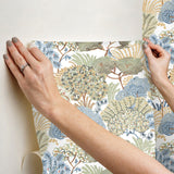 York Wallcoverings Everbloom Forest Butter Botanical Peel + Stick Wallpaper