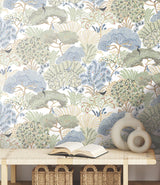 York Wallcoverings Everbloom Forest Butter Botanical Peel + Stick Wallpaper