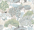 York Wallcoverings Everbloom Forest Aqua Botanical Peel + Stick Wallpaper