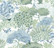 York Wallcoverings Everbloom Forest Green Botanical Peel + Stick Wallpaper