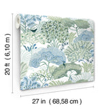 York Wallcoverings Everbloom Forest Green Botanical Peel + Stick Wallpaper