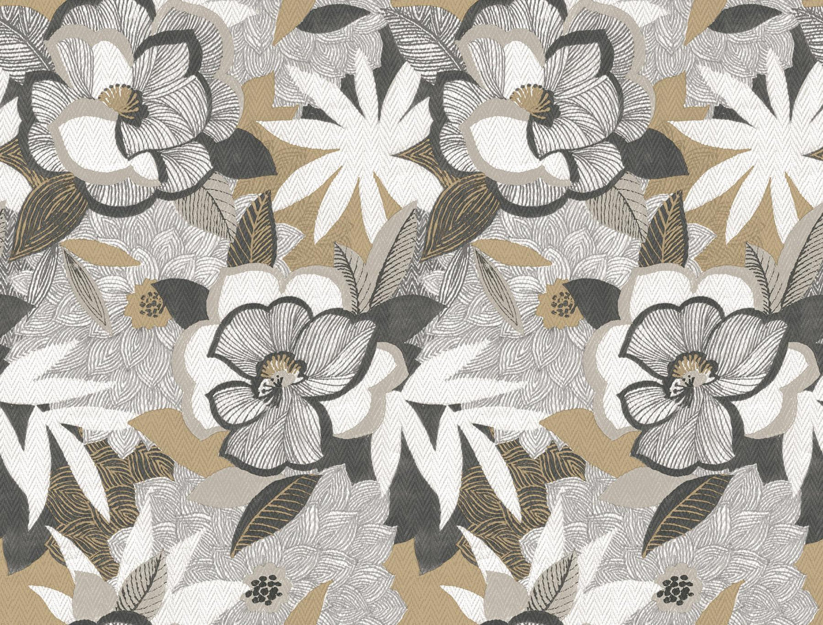 York Wallcoverings Fantasium Black Floral Peel + Stick Wallpaper