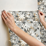 York Wallcoverings Fantasium Black Floral Peel + Stick Wallpaper