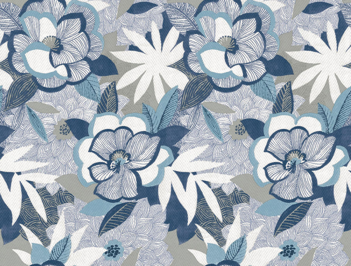 York Wallcoverings Fantasium Blue Floral Peel + Stick Wallpaper