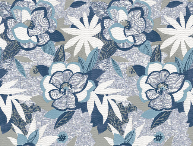 York Wallcoverings Fantasium Blue Floral Peel + Stick Wallpaper
