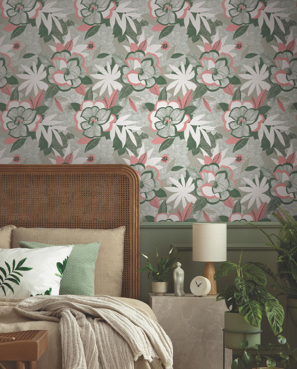 York Wallcoverings Fantasium Coral Floral Peel + Stick Wallpaper