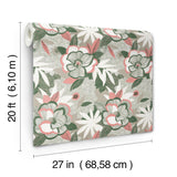 York Wallcoverings Fantasium Coral Floral Peel + Stick Wallpaper