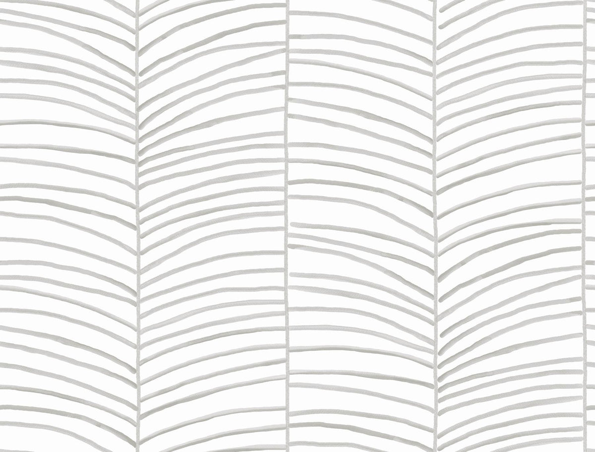 York Wallcoverings Cascade Palm Grey Chic Tropics Peel + Stick Wallpaper