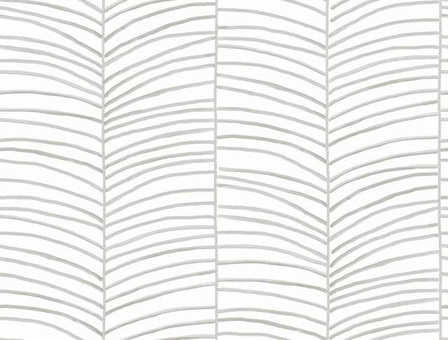 York Wallcoverings Cascade Palm Grey Chic Tropics Peel + Stick Wallpaper