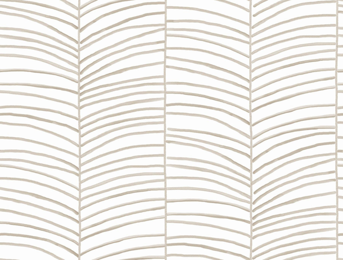 York Wallcoverings Cascade Palm Taupe Chic Tropics Peel + Stick Wallpaper