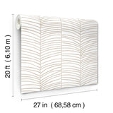 York Wallcoverings Cascade Palm Taupe Chic Tropics Peel + Stick Wallpaper