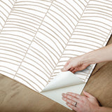 York Wallcoverings Cascade Palm Taupe Chic Tropics Peel + Stick Wallpaper
