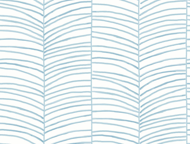 York Wallcoverings Cascade Palm Blue Chic Tropics Peel + Stick Wallpaper