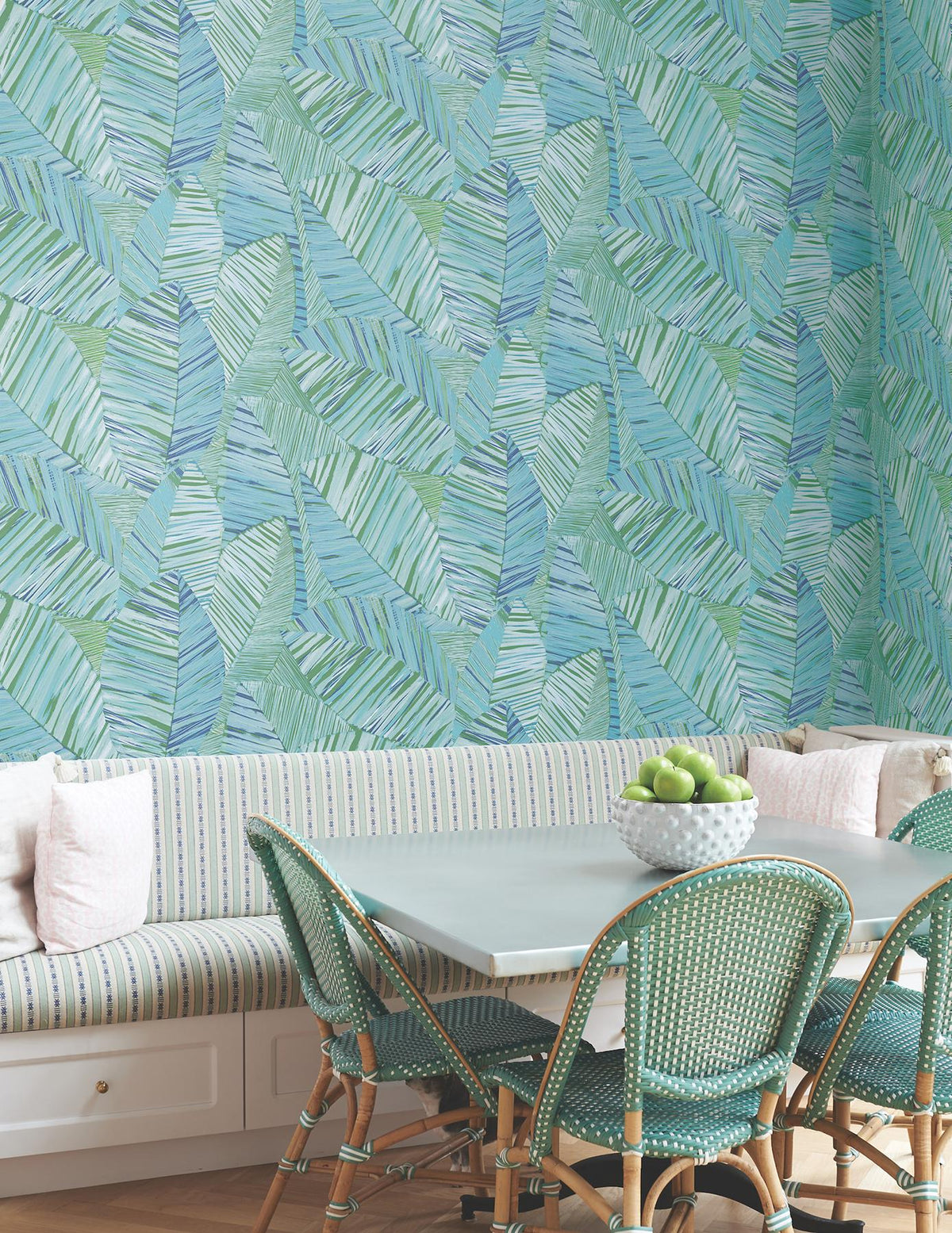 York Wallcoverings Crown Canopy Blue Palm Peel + Stick Wallpaper