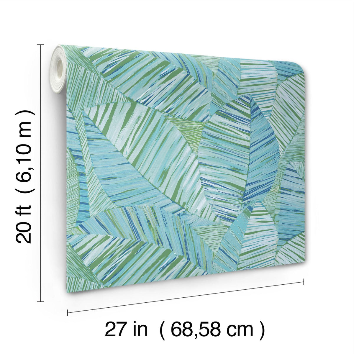 York Wallcoverings Crown Canopy Blue Palm Peel + Stick Wallpaper