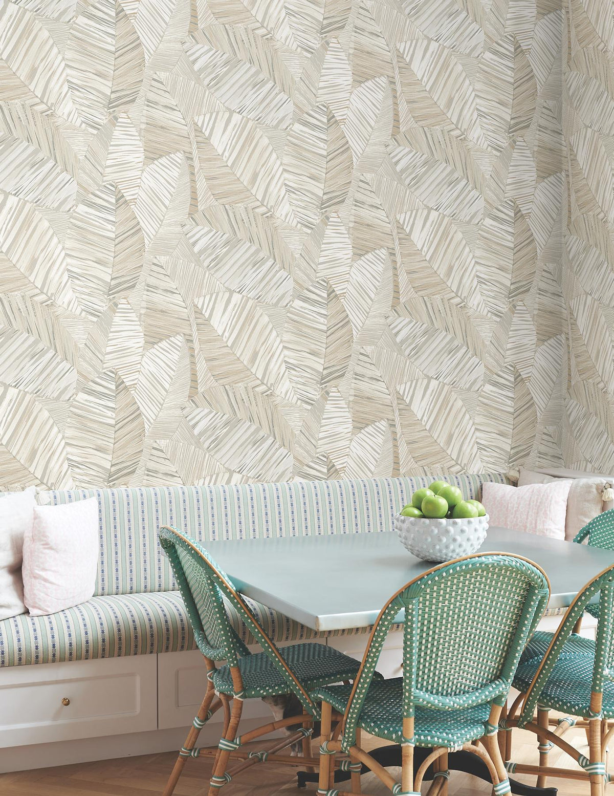 York Wallcoverings Crown Canopy Neutral Palm Peel + Stick Wallpaper