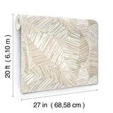 York Wallcoverings Crown Canopy Neutral Palm Peel + Stick Wallpaper