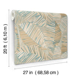 York Wallcoverings Crown Canopy Teal Palm Peel + Stick Wallpaper