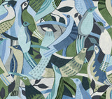 York Wallcoverings Fauvist Flock Green Abstract Peel + Stick Wallpaper