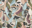 York Wallcoverings Fauvist Flock Plum Abstract Peel + Stick Wallpaper