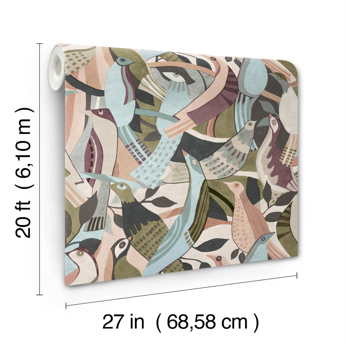 York Wallcoverings Fauvist Flock Plum Abstract Peel + Stick Wallpaper