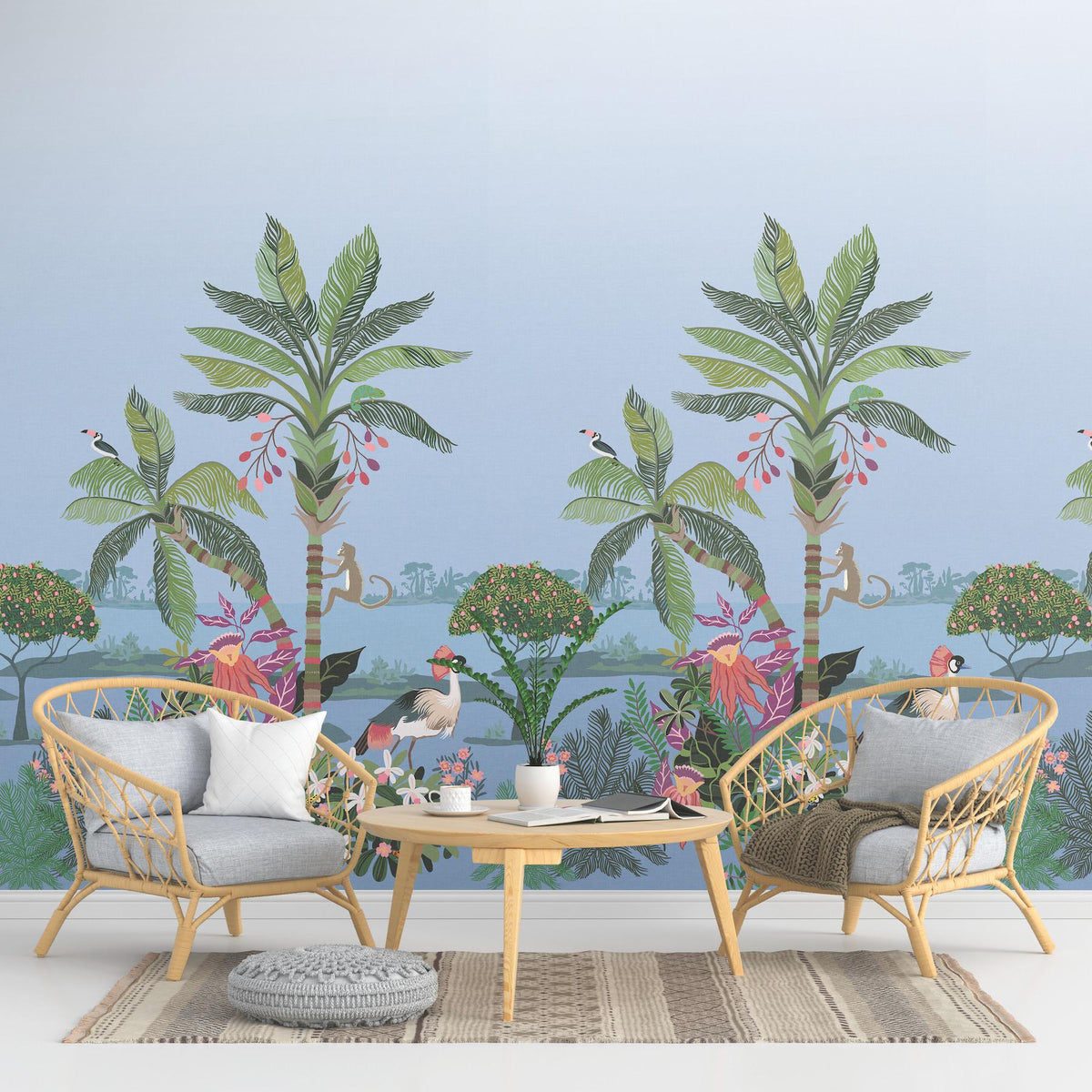 York Wallcoverings Tropical Lagoon Lush Premium Peel + Stick Wall Mural