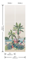 York Wallcoverings Tropical Lagoon Earthy Premium Peel + Stick Wall Mural