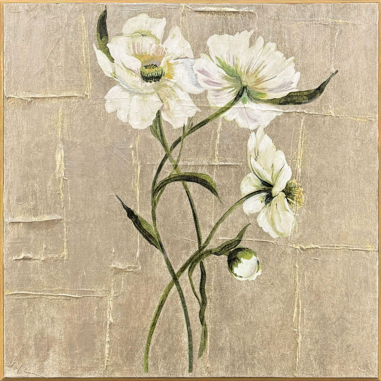 Paragon A New Bloom I White 25 X 25 X 2 Wall Art